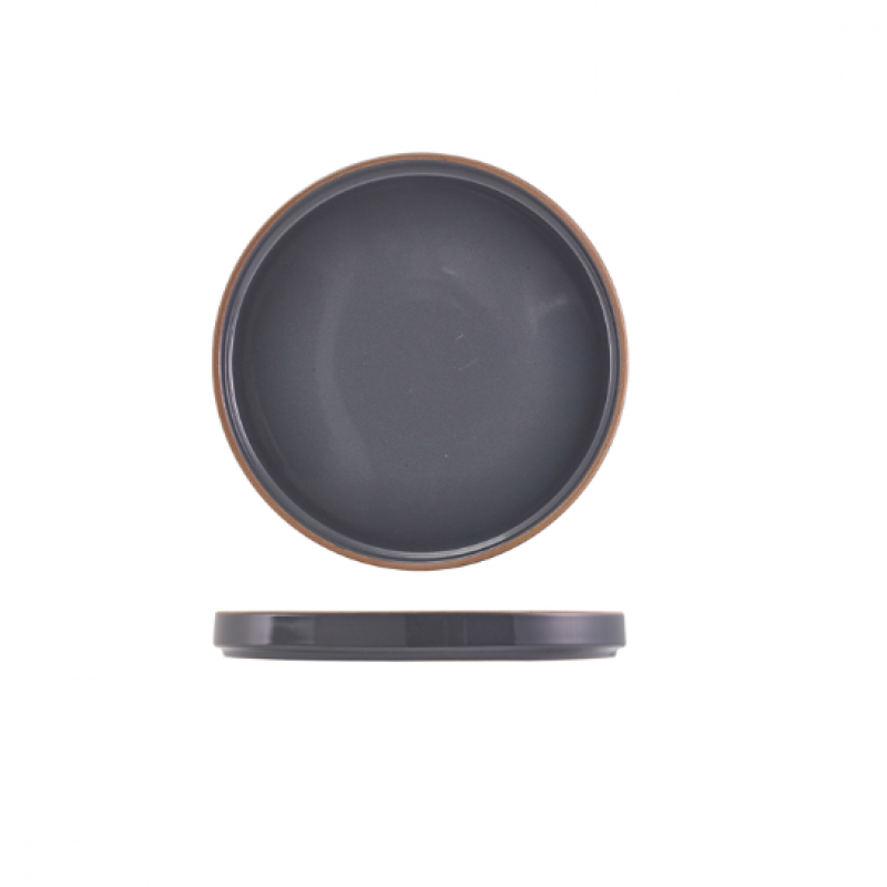 GenWare Kava Dark Grey Stoneware Presentation Plate 25cm GenWare Kava Dark Grey Stoneware Presentation Plate 25cm