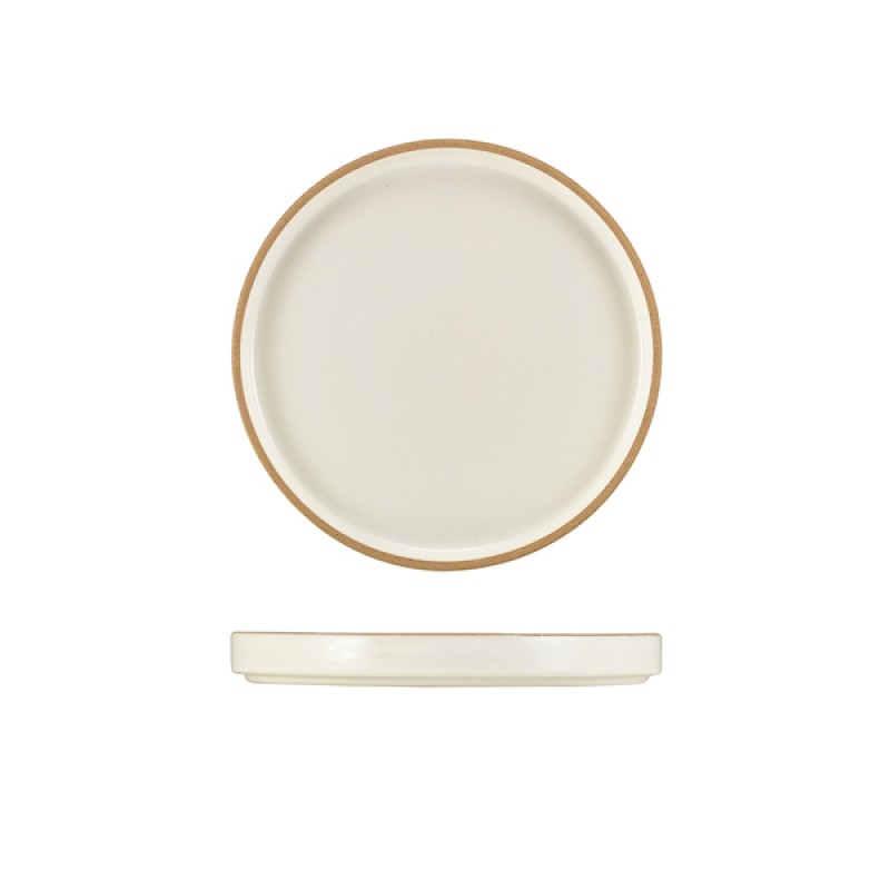 GenWare Kava White Stoneware Presentation Plate 18cm GenWare Kava White Stoneware Presentation Plate 18cm