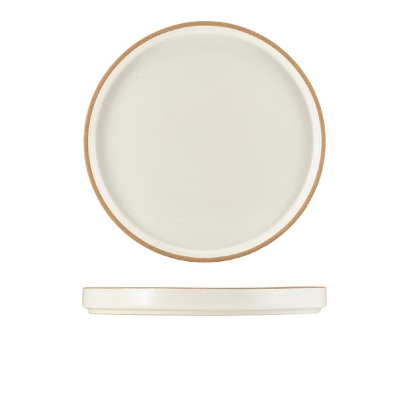 GenWare Kava White Stoneware Presentation Plate 25cm GenWare Kava White Stoneware Presentation Plate 25cm