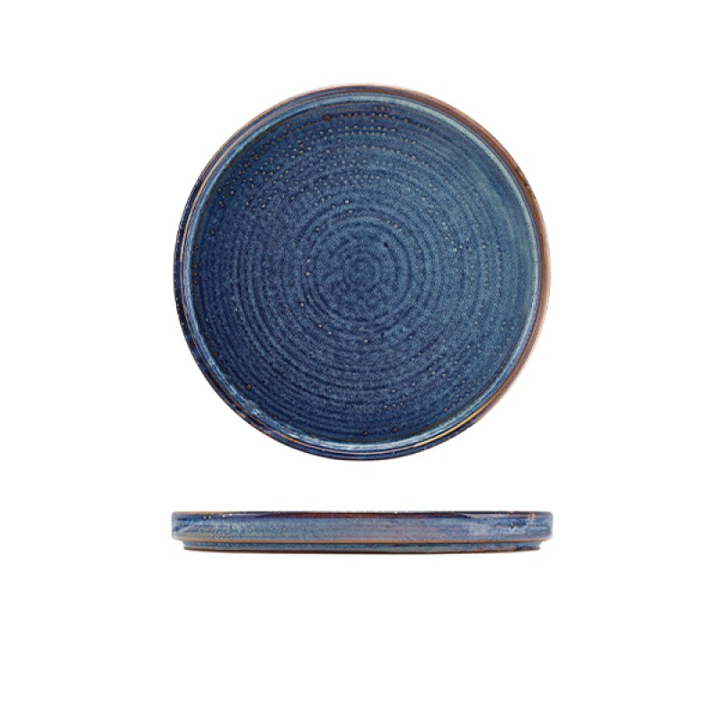 Terra Porcelain Aqua Blue Low Presentation Plate 18cm Terra Porcelain Aqua Blue Low Presentation Plate 18cm