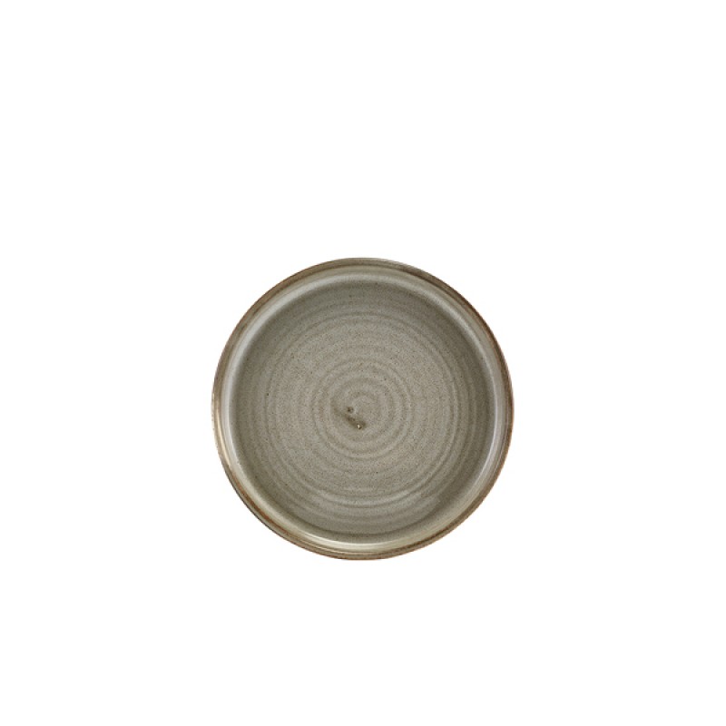 Terra Porcelain Grey Low Presentation Plate 14cm Terra Porcelain Grey Low Presentation Plate 14cm