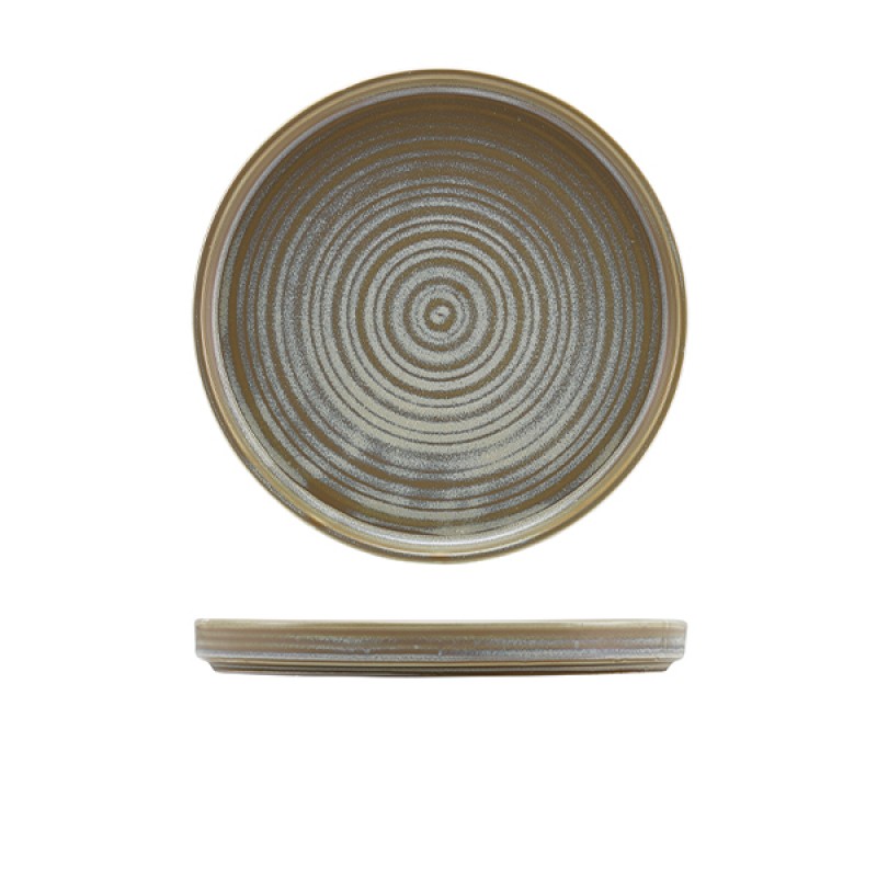Terra Porcelain Matt Grey Low Presentation Plate 21cm Terra Porcelain Matt Grey Low Presentation Plate 21cm