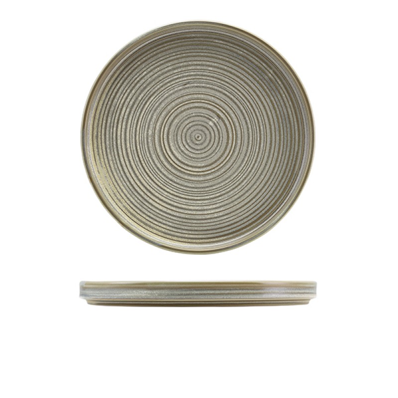 Terra Porcelain Matt Grey Low Presentation Plate 25cm Terra Porcelain Matt Grey Low Presentation Plate 25cm