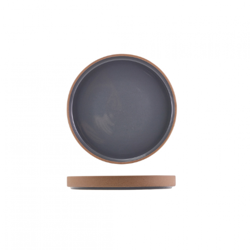 GenWare Kava Dark Grey Stoneware Raw Wall Presentation Plate