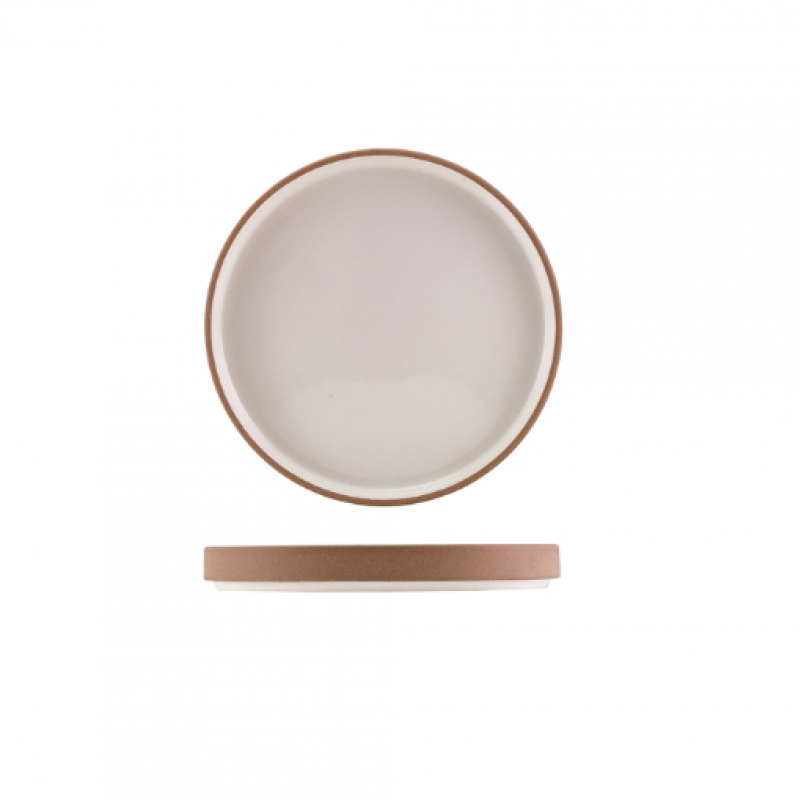 GenWare Kava White Stoneware Raw Wall Presentation Plate 20c