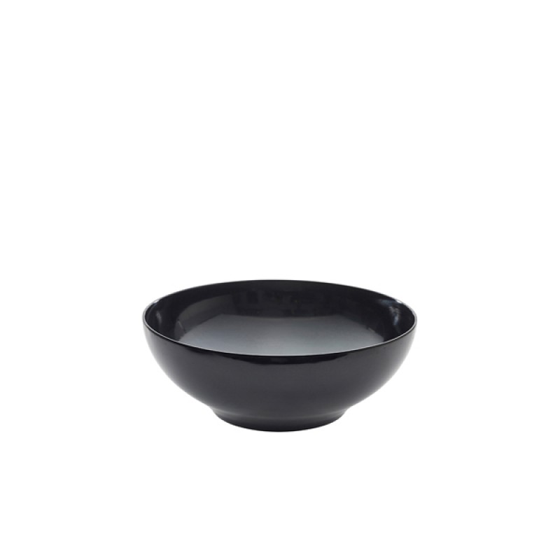 Black Melamine Round Buffet Bowl 25.7cm Black Melamine Round Buffet Bowl 25.7cm