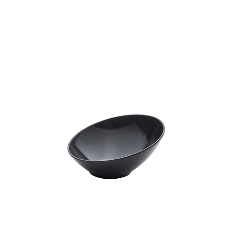 Black Melamine Slanted Buffet Bowl 21 x 20 x 10cm Black Melamine Slanted Buffet Bowl 21 x 20 x 10cm