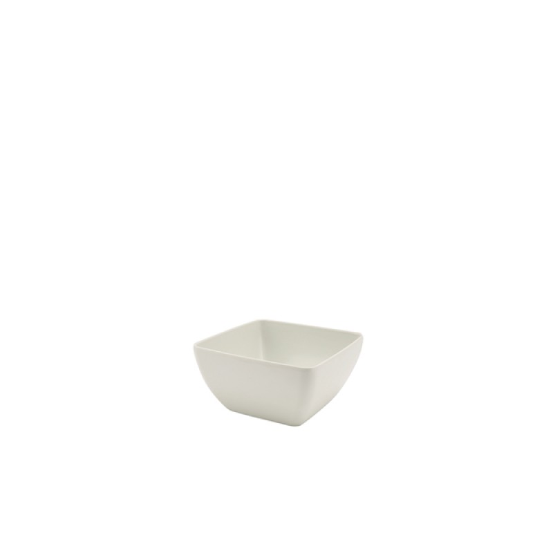 White Melamine Curved Square Bowl 10.5cm White Melamine Curved Square Bowl 10.5cm