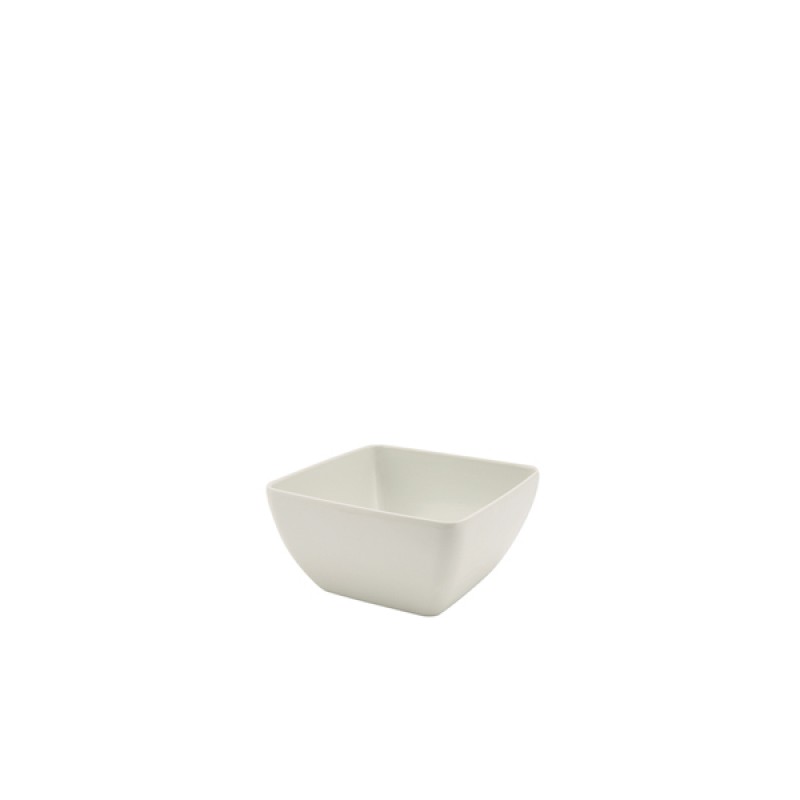 White Melamine Curved Square Bowl 12.5cm White Melamine Curved Square Bowl 12.5cm