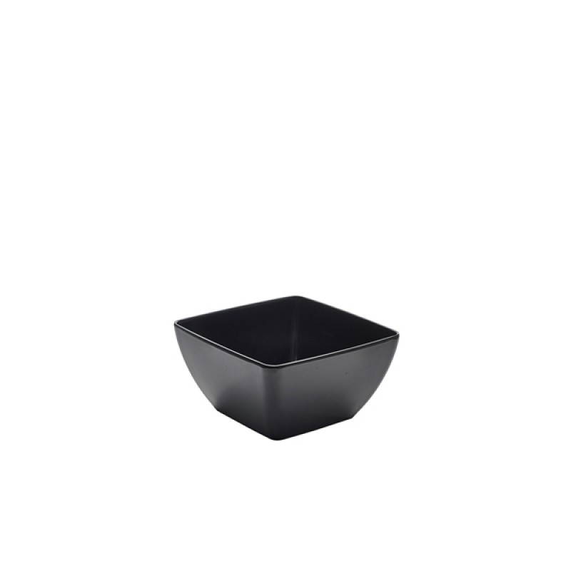 Black Melamine Curved Square Bowl 19cm Black Melamine Curved Square Bowl 19cm