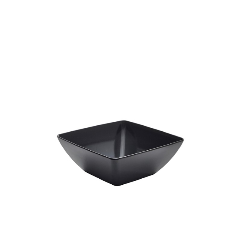 Black Melamine Curved Square Bowl 26.2cm Black Melamine Curved Square Bowl 26.2cm