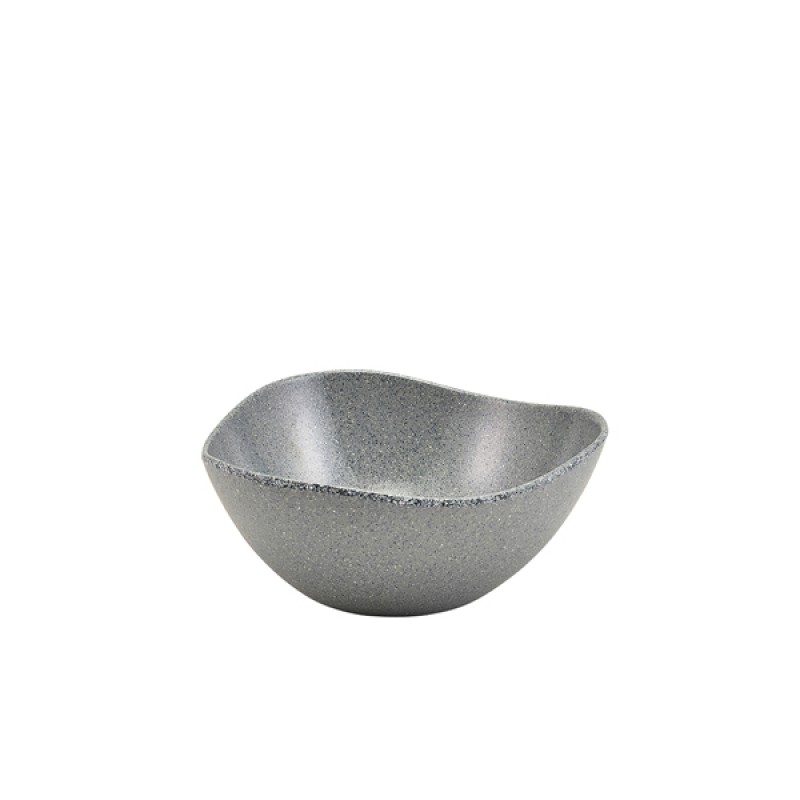 Grey Granite Melamine Triangular Buffet Bowl 25cm Grey Granite Melamine Triangular Buffet Bowl 25cm