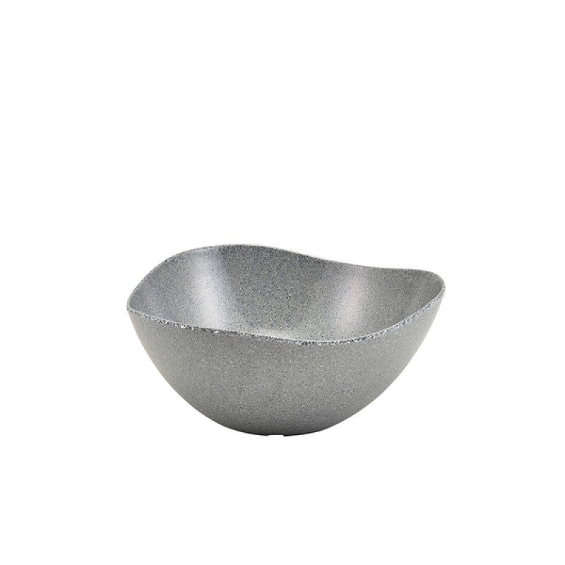 Grey Granite Melamine Triangular Buffet Bowl 28cm Grey Granite Melamine Triangular Buffet Bowl 28cm