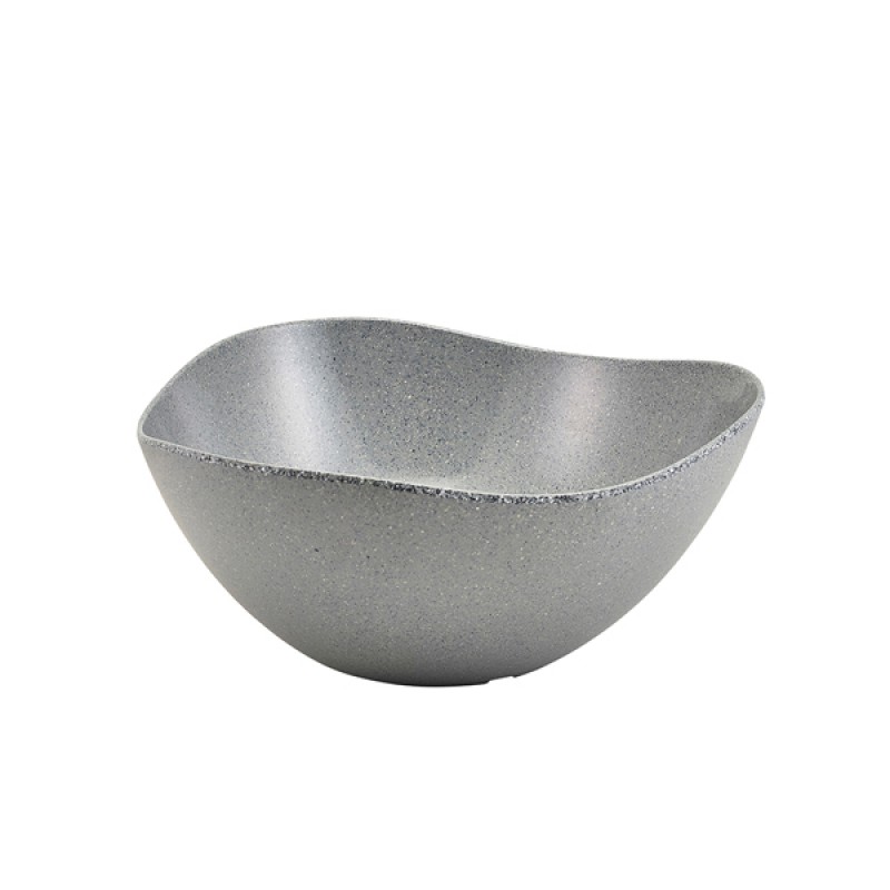 Grey Granite Melamine Triangular Buffet Bowl 35cm Grey Granite Melamine Triangular Buffet Bowl 35cm