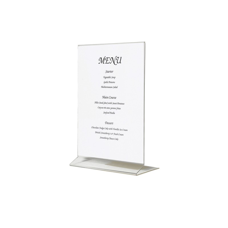 Acrylic Menu Holder A4 Size Acrylic Menu Holder A4 Size