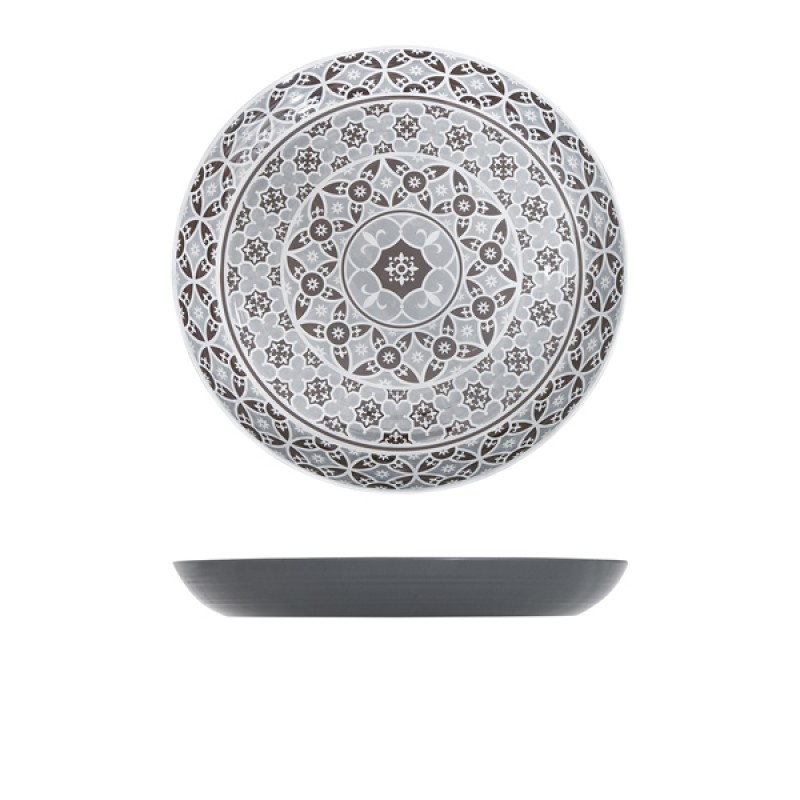 Grey Marrakesh Melamine Bowl 38 x 4.5cm Grey Marrakesh Melamine Bowl 38 x 4.5cm