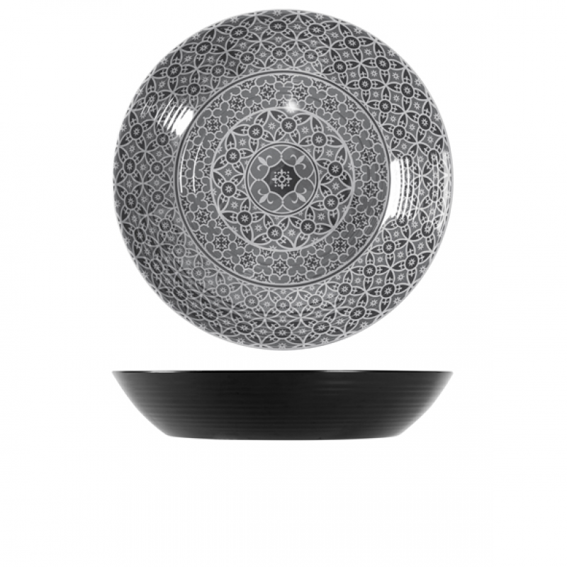 Black Marrakesh Melamine Bowl 42.5 x 8cm Black Marrakesh Melamine Bowl 42.5 x 8cm