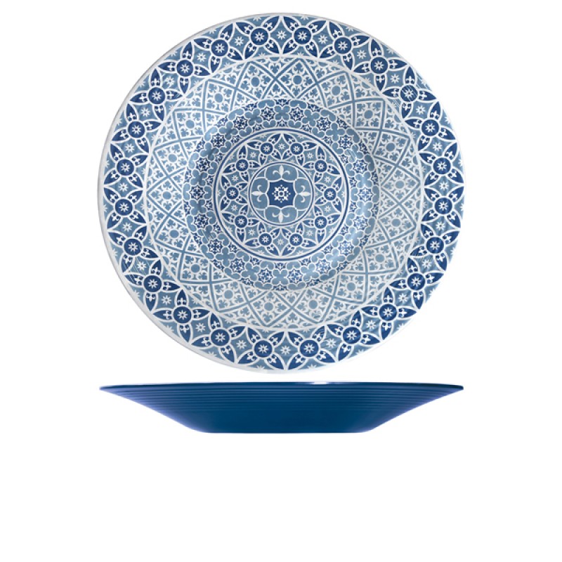 Blue Marrakesh Melamine Bowl 48 x 6cm Blue Marrakesh Melamine Bowl 48 x 6cm