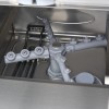 Glass Washer - 35 x 35cm - with Drain, Rinse Aid and Soap Pu