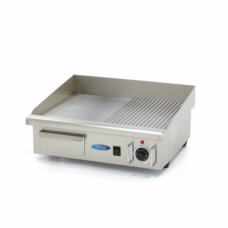 Griddle - Half Grooved - 55 cm - incl Drip Tray Griddle - Half Grooved - 55 cm - incl Drip Tray