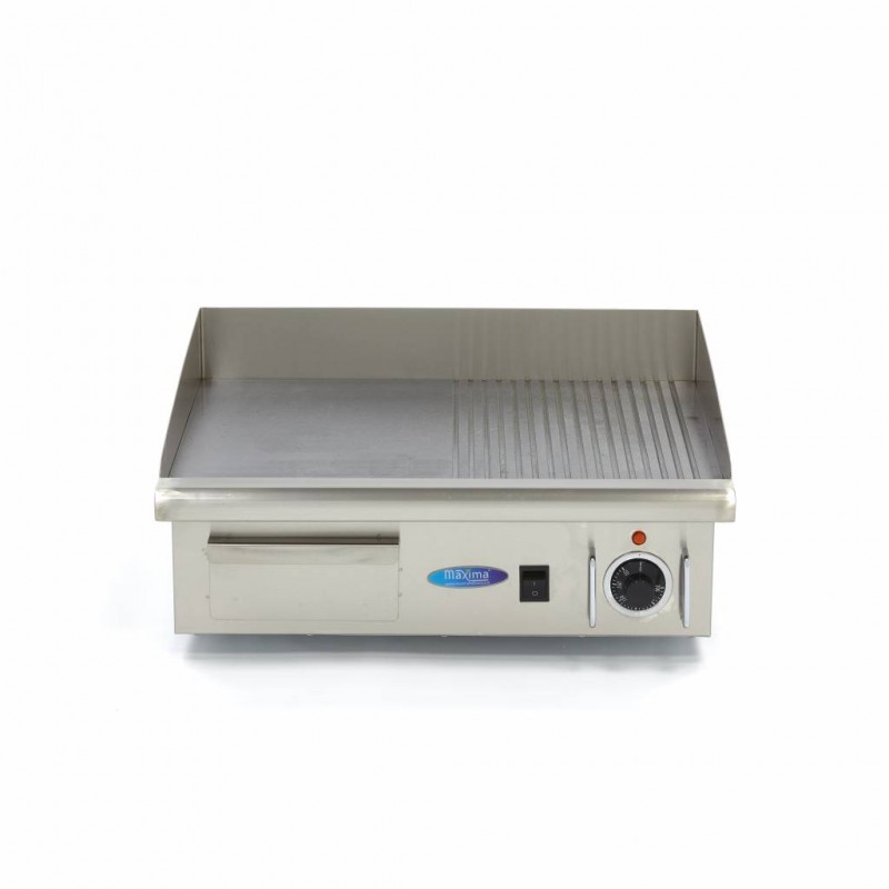 Griddle - Half Grooved - 55 cm - incl Drip Tray Griddle - Half Grooved - 55 cm - incl Drip Tray