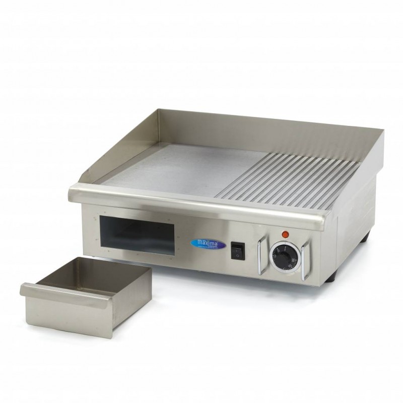 Griddle - Half Grooved - 55 cm - incl Drip Tray Griddle - Half Grooved - 55 cm - incl Drip Tray
