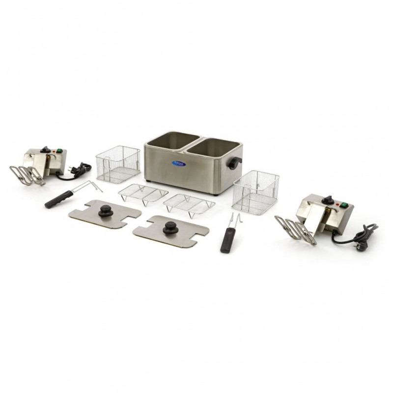 Deep Fryer - 2 x 4L - 2 Baskets - up to 2kg of Fries Deep Fryer - 2 x 4L - 2 Baskets - up to 2kg of Fries
