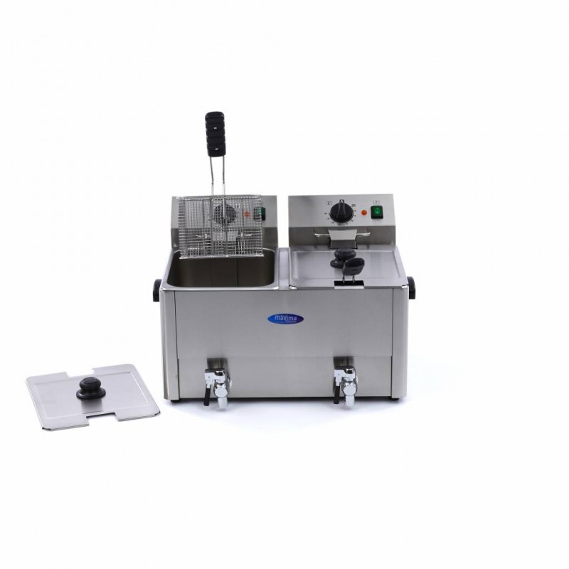 Deep Fryer - 2 x 8L - 2 Baskets - with Drain Tap Deep Fryer - 2 x 8L - 2 Baskets - with Drain Tap