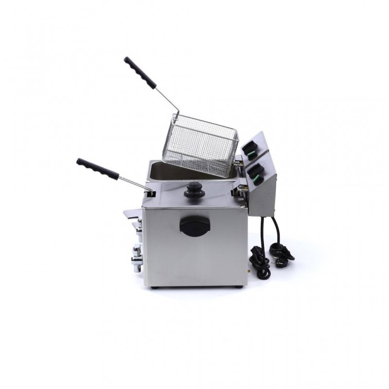 Deep Fryer - 2 x 8L - 2 Baskets - with Drain Tap Deep Fryer - 2 x 8L - 2 Baskets - with Drain Tap
