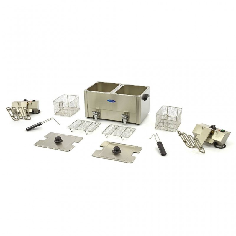 Deep Fryer - 2 x 8L - 2 Baskets - with Drain Tap Deep Fryer - 2 x 8L - 2 Baskets - with Drain Tap