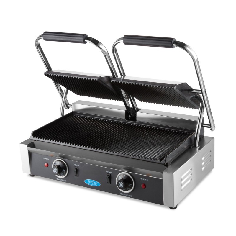 Contact Grill - Grooved - Double Grill Plate - 2 x 22cm Contact Grill - Grooved - Double Grill Plate - 2 x 22cm