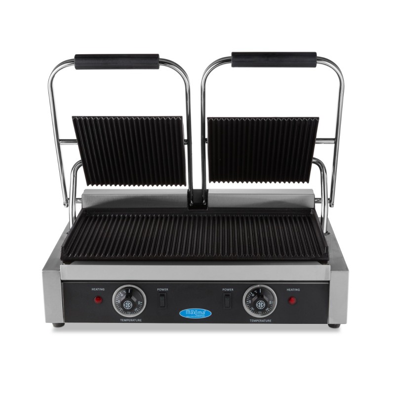 Contact Grill - Grooved - Double Grill Plate - 2 x 22cm Contact Grill - Grooved - Double Grill Plate - 2 x 22cm