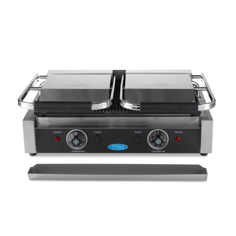 Contact Grill - Grooved - Double Grill Plate - 2 x 22cm Contact Grill - Grooved - Double Grill Plate - 2 x 22cm
