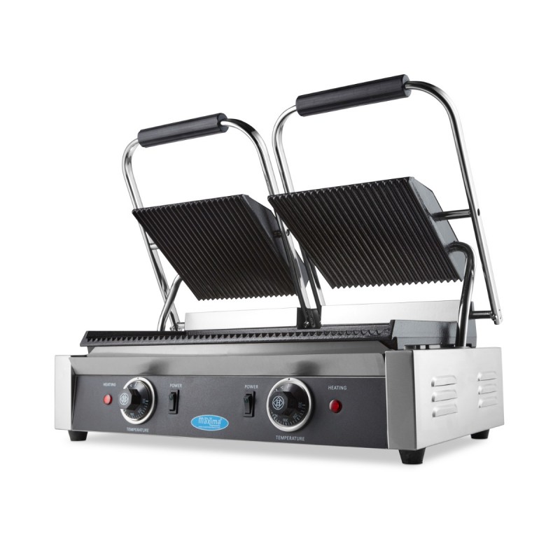 Contact Grill - Grooved - Double Grill Plate - 2 x 22cm Contact Grill - Grooved - Double Grill Plate - 2 x 22cm