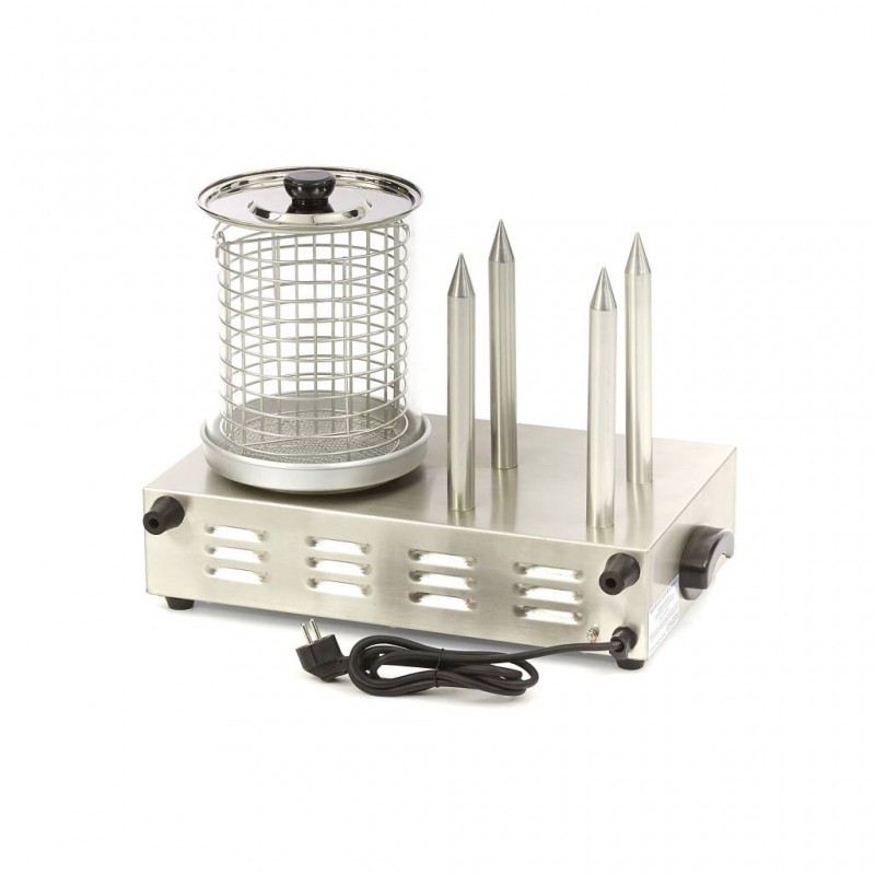 Hot Dog Warmer - Ø20 x 24cm - Dishwasher Safe - with 4 Spik Hot Dog Warmer - Ø20 x 24cm - Dishwasher Safe - with 4 Spik