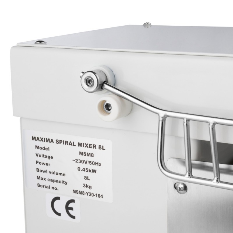 Dough Mixer - 8L - 4,5kg Dough - White Dough Mixer - 8L - 4,5kg Dough - White