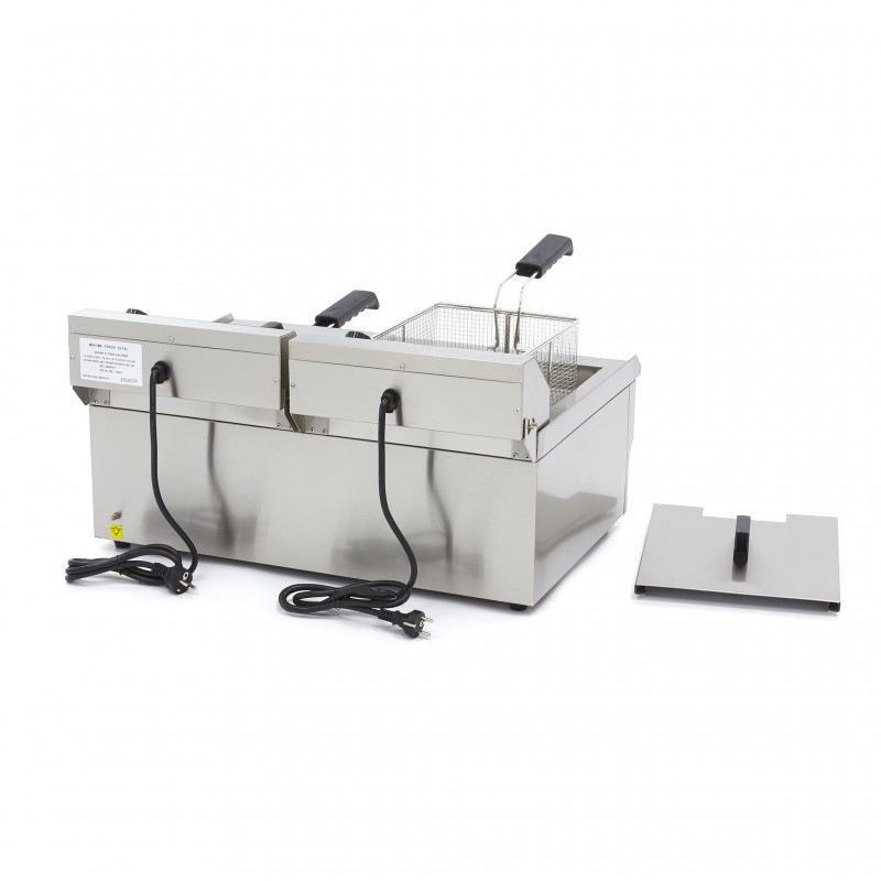 Deep Fryer - 2 x 16L - 2 Baskets - with Drain Tap Deep Fryer - 2 x 16L - 2 Baskets - with Drain Tap