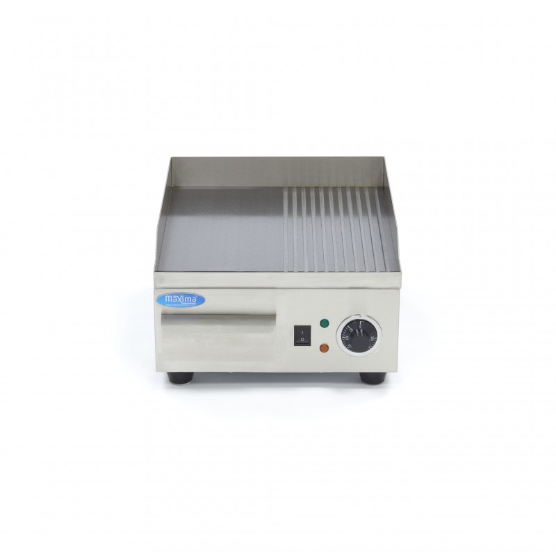 Griddle - Half Grooved - 36cm - incl Drip Tray Griddle - Half Grooved - 36cm - incl Drip Tray