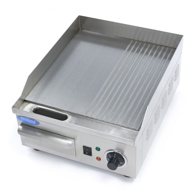 Griddle - Half Grooved - 36cm - incl Drip Tray Griddle - Half Grooved - 36cm - incl Drip Tray