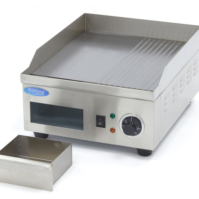 Griddle - Half Grooved - 36cm - incl Drip Tray Griddle - Half Grooved - 36cm - incl Drip Tray