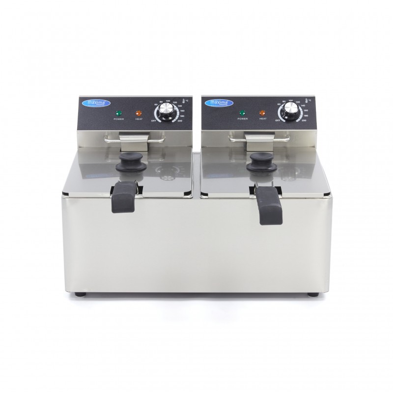 Deep Fryer - 2 x 8L - 2 Baskets - up to 2,8kg of Fries Deep Fryer - 2 x 8L - 2 Baskets - up to 2,8kg of Fries
