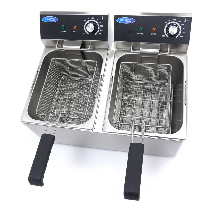 Deep Fryer - 2 x 8L - 2 Baskets - up to 2,8kg of Fries Deep Fryer - 2 x 8L - 2 Baskets - up to 2,8kg of Fries