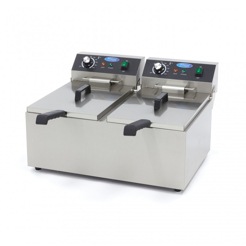 Deep Fryer - 2 x 11L - 2 Baskets - up to 2,8kg of Fries Deep Fryer - 2 x 11L - 2 Baskets - up to 2,8kg of Fries