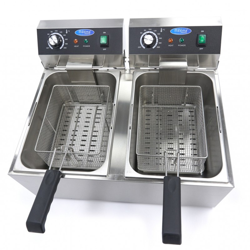 Deep Fryer - 2 x 11L - 2 Baskets - up to 2,8kg of Fries Deep Fryer - 2 x 11L - 2 Baskets - up to 2,8kg of Fries