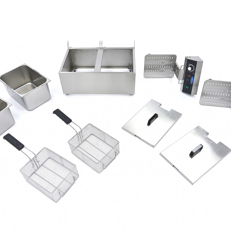Deep Fryer - 2 x 11L - 2 Baskets - up to 2,8kg of Fries Deep Fryer - 2 x 11L - 2 Baskets - up to 2,8kg of Fries