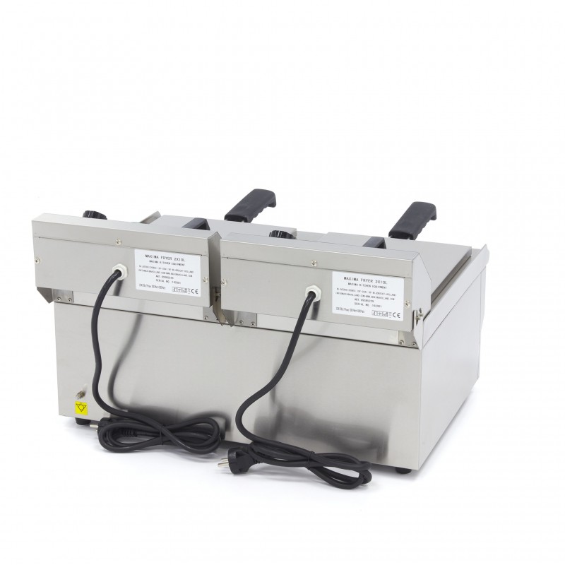 Deep Fryer - 2 x 10L - 2 Baskets - with Drain Tap Deep Fryer - 2 x 10L - 2 Baskets - with Drain Tap