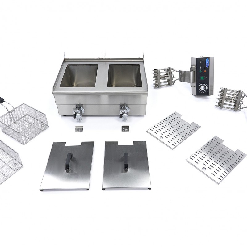 Deep Fryer - 2 x 10L - 2 Baskets - with Drain Tap Deep Fryer - 2 x 10L - 2 Baskets - with Drain Tap