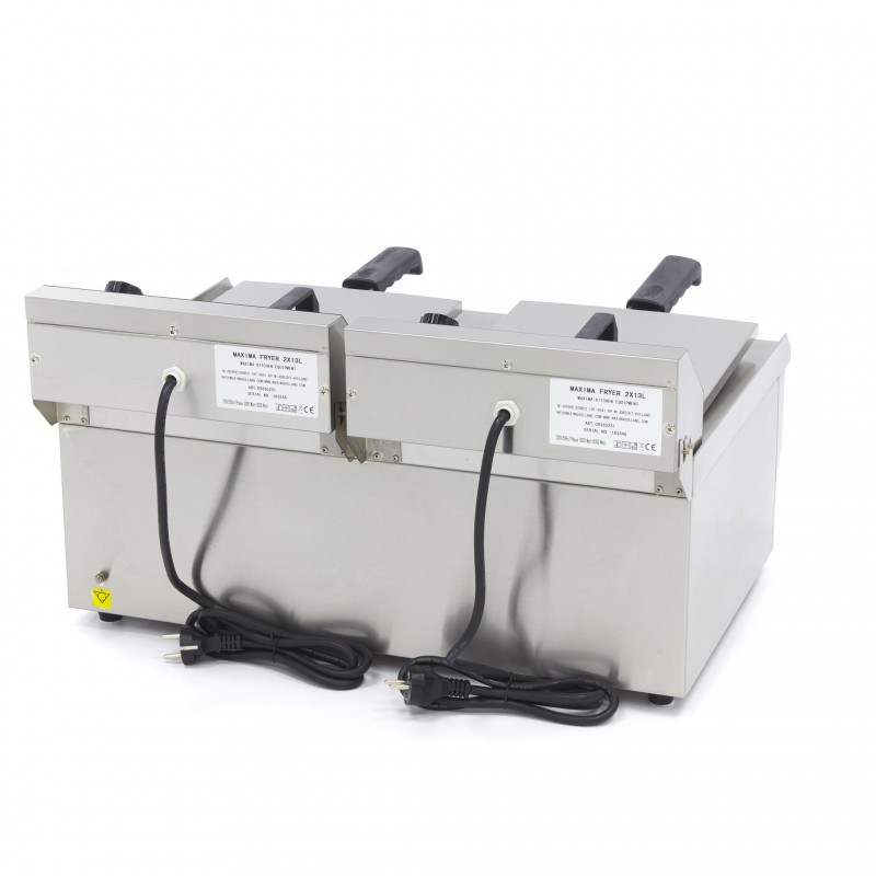 Deep Fryer - 2 x 13L - 2 Baskets - with Drain Tap Deep Fryer - 2 x 13L - 2 Baskets - with Drain Tap