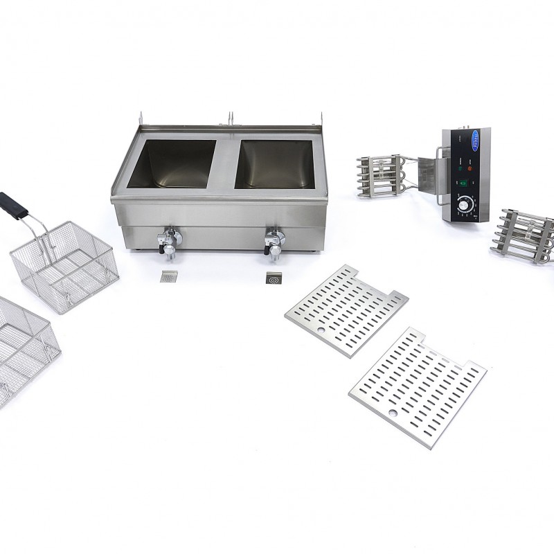 Deep Fryer - 2 x 13L - 2 Baskets - with Drain Tap Deep Fryer - 2 x 13L - 2 Baskets - with Drain Tap