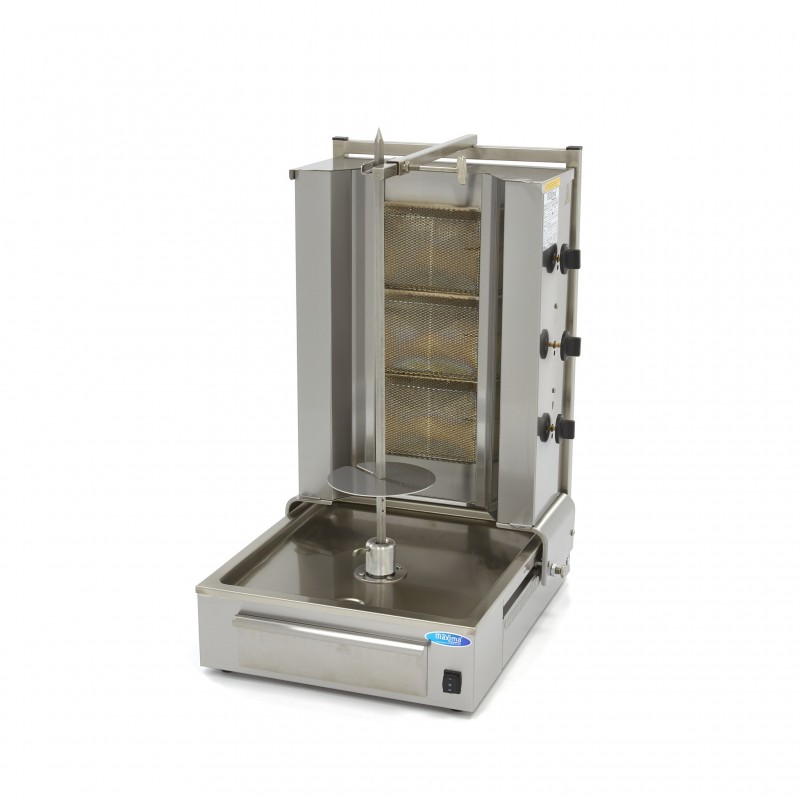 Kebab Grill - 3 Burners - 40kg Meat - Gas Kebab Grill - 3 Burners - 40kg Meat - Gas